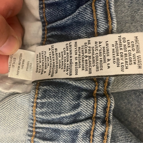 Celebrity Pink High Rise Drawstring Waist Medium Wash Jean Cutoff Shorts XXL - Picture 8 of 8